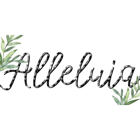 Alleluia Gold Ornate Wood Framed Art Print with Double Matting by Bailey, Ann