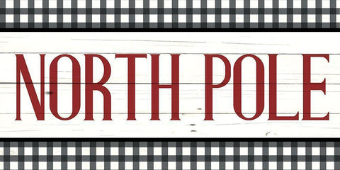 North Pole Panel Black Ornate Wood Framed Art Print with Double Matting by Bailey, Ann