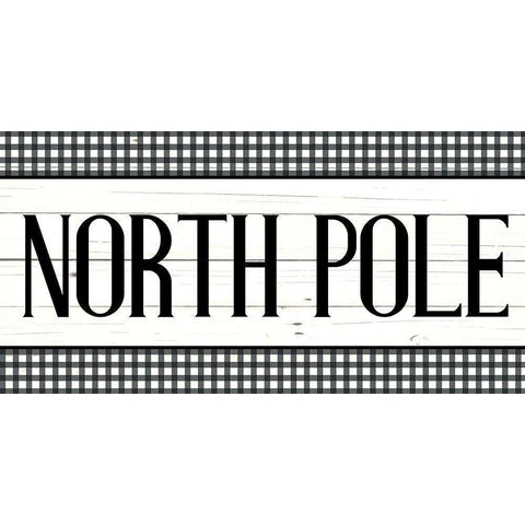 North Pole Black Modern Wood Framed Art Print by Bailey, Ann