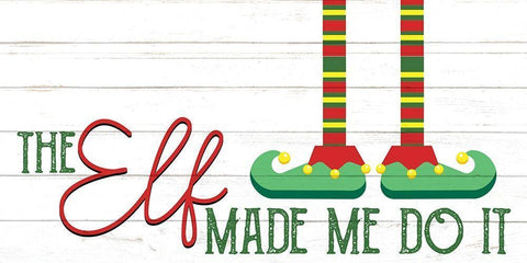 The Elf Made Me Black Ornate Wood Framed Art Print with Double Matting by Bailey, Ann