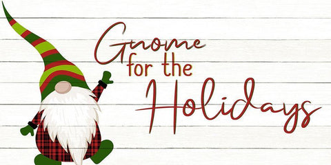 Gnome for the Holidays 2 Black Ornate Wood Framed Art Print with Double Matting by Bailey, Ann