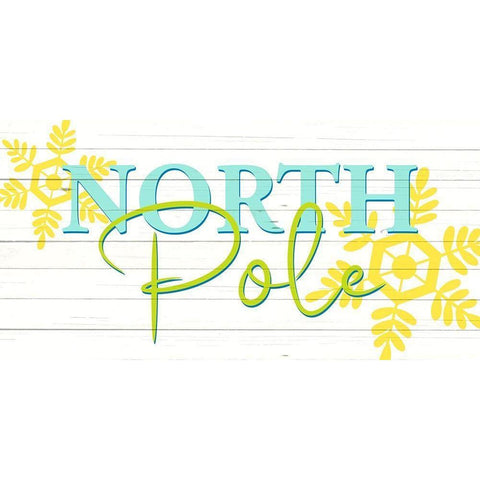 North Pole Bright Black Modern Wood Framed Art Print by Bailey, Ann