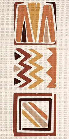 Rattan Pattern 1 Black Ornate Wood Framed Art Print with Double Matting by Bailey, Ann