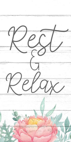 Rest 1 Black Ornate Wood Framed Art Print with Double Matting by Bailey, Ann