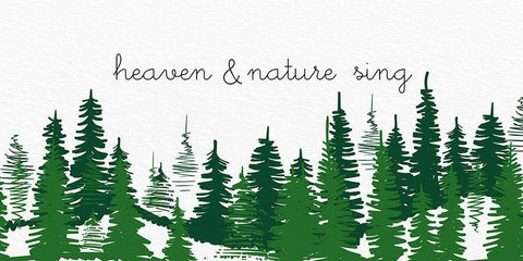 Heaven and Nature Sing White Modern Wood Framed Art Print with Double Matting by Bailey, Ann