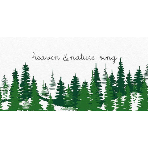 Heaven and Nature Sing Gold Ornate Wood Framed Art Print with Double Matting by Bailey, Ann