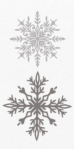 Snowflake Panel Black Ornate Wood Framed Art Print with Double Matting by Bailey, Ann