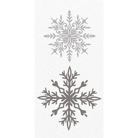 Snowflake Panel White Modern Wood Framed Art Print by Bailey, Ann