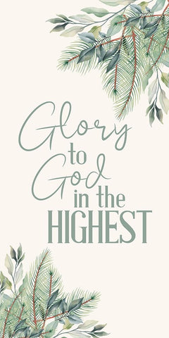 Glory To God White Modern Wood Framed Art Print with Double Matting by Bailey, Ann