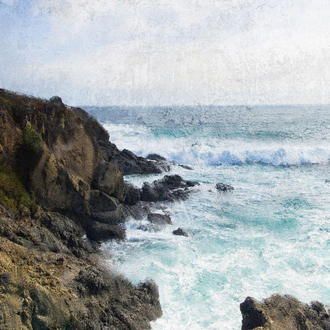 At the Cliffs White Modern Wood Framed Art Print by Bailey, Ann
