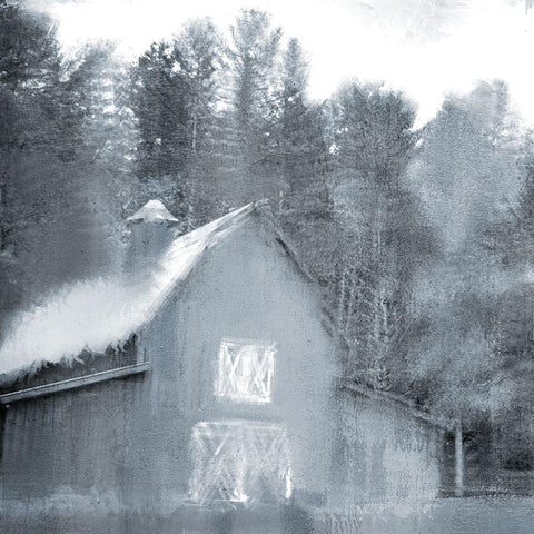 Against the Trees White Modern Wood Framed Art Print with Double Matting by Bailey, Ann