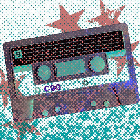 Music Stars 2 White Modern Wood Framed Art Print with Double Matting by Bailey, Ann