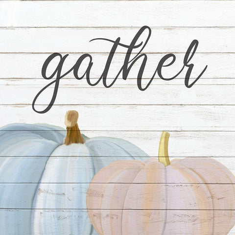 Gather Pumpkins Black Modern Wood Framed Art Print with Double Matting by Bailey, Ann