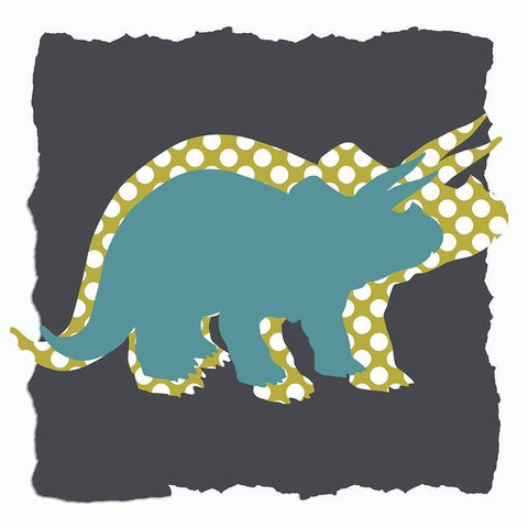Dino 1 Black Modern Wood Framed Art Print with Double Matting by Bailey, Ann