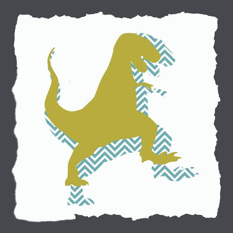 Dino 2 Black Ornate Wood Framed Art Print with Double Matting by Bailey, Ann