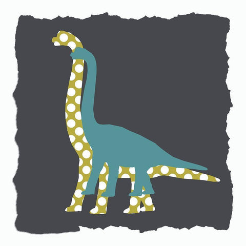 Dino 3 Black Ornate Wood Framed Art Print with Double Matting by Bailey, Ann