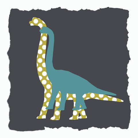Dino 3 White Modern Wood Framed Art Print by Bailey, Ann