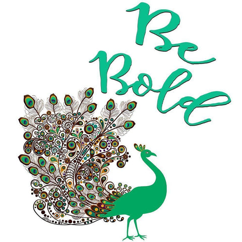 Be Bold White Modern Wood Framed Art Print by Bailey, Ann