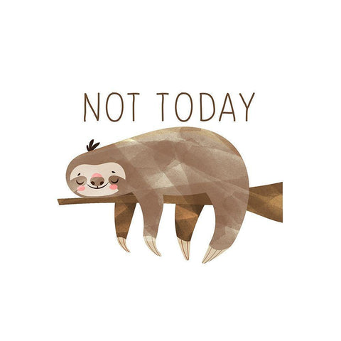 Not Today Black Modern Wood Framed Art Print with Double Matting by Bailey, Ann