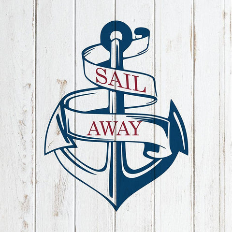 Sail Away 2 White Modern Wood Framed Art Print by Bailey, Ann