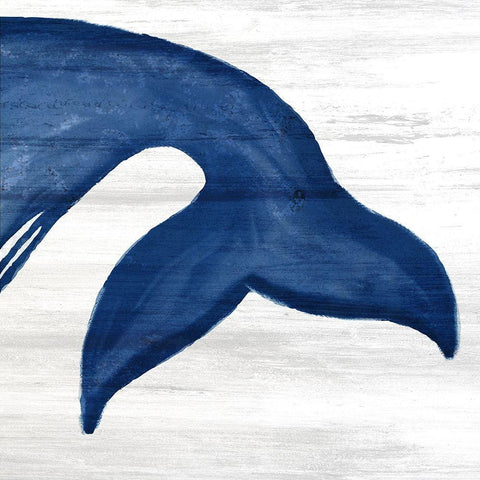Whale Tails 3 White Modern Wood Framed Art Print by Bailey, Ann