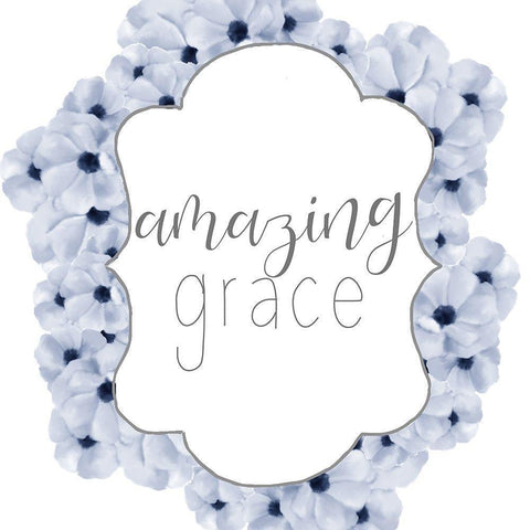 Amazing Grace Gold Ornate Wood Framed Art Print with Double Matting by Bailey, Ann