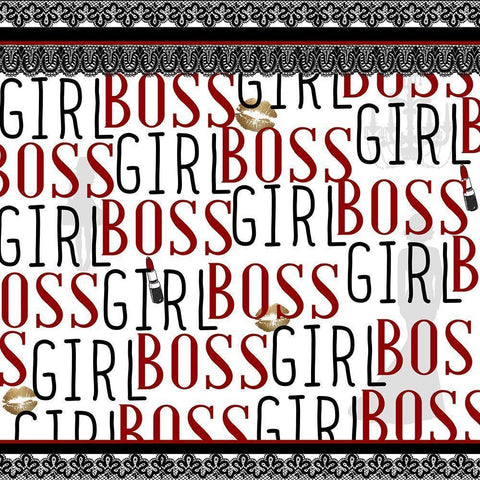 Girl Boss White Modern Wood Framed Art Print by Bailey, Ann