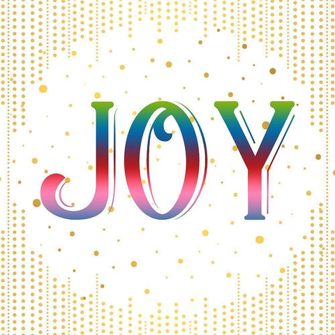 JOY Colorful Black Modern Wood Framed Art Print with Double Matting by Bailey, Ann