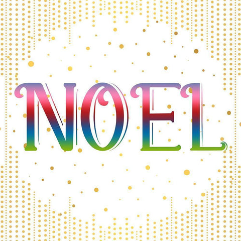 NOEL Colorful White Modern Wood Framed Art Print by Bailey, Ann