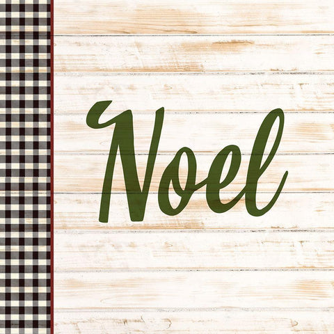 Noel Plaid White Modern Wood Framed Art Print by Bailey, Ann