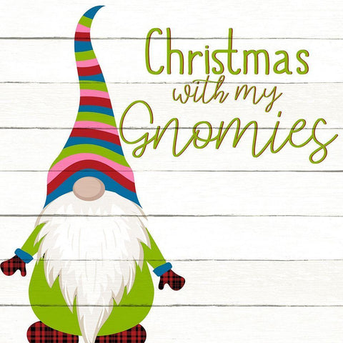 Gnomies White Modern Wood Framed Art Print with Double Matting by Bailey, Ann