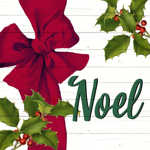 Noel Bow White Modern Wood Framed Art Print with Double Matting by Bailey, Ann