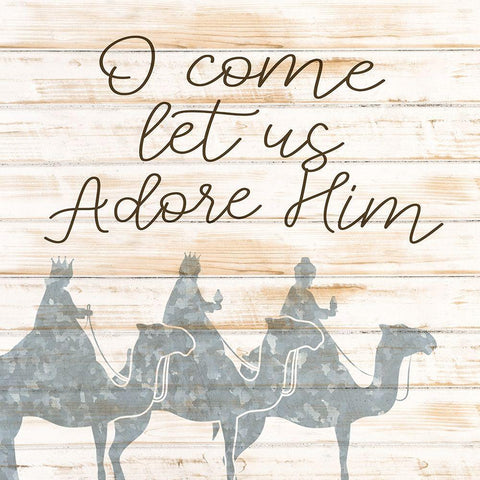 Wise Men Adore Gold Ornate Wood Framed Art Print with Double Matting by Bailey, Ann