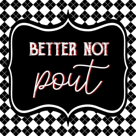 Pout Black Modern Wood Framed Art Print by Bailey, Ann