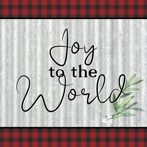 Joy to the Word Metal White Modern Wood Framed Art Print with Double Matting by Bailey, Ann