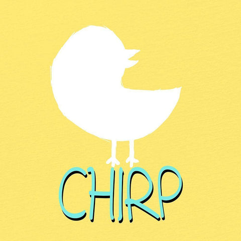 Chirp White Modern Wood Framed Art Print by Bailey, Ann