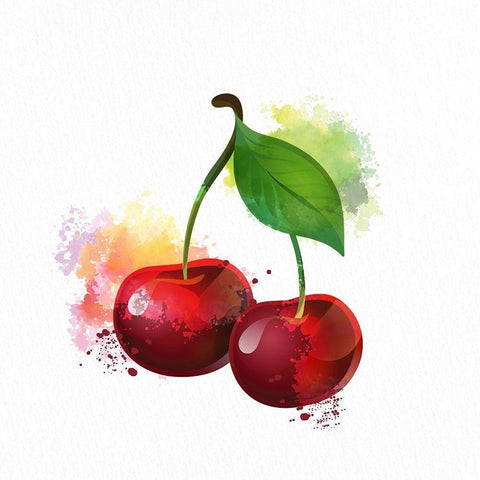 Fruit 2 White Modern Wood Framed Art Print with Double Matting by Bailey, Ann