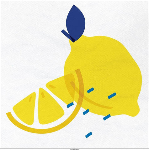 Lemon Drop 3 White Modern Wood Framed Art Print with Double Matting by Bailey, Ann