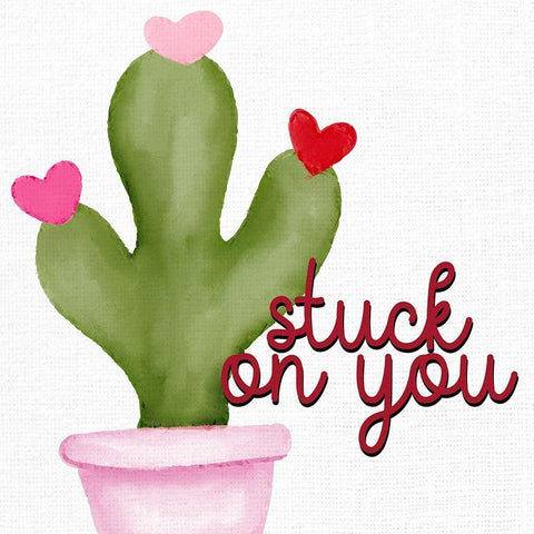 Stuck on You Black Modern Wood Framed Art Print with Double Matting by Bailey, Ann