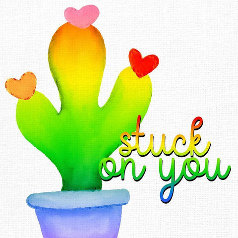 Stuck on You 2 Gold Ornate Wood Framed Art Print with Double Matting by Bailey, Ann