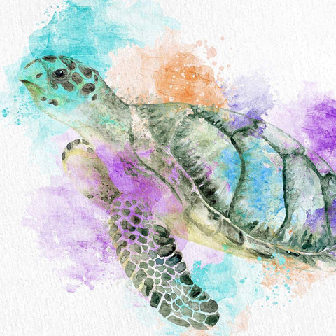 Swimming Black Ornate Wood Framed Art Print with Double Matting by Bailey, Ann