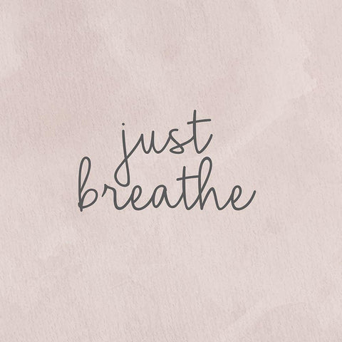 Just Breathe White Modern Wood Framed Art Print by Bailey, Ann
