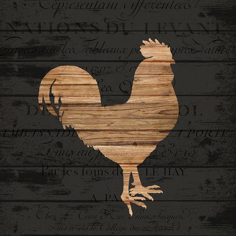 Cluck Black Ornate Wood Framed Art Print with Double Matting by Bailey, Ann