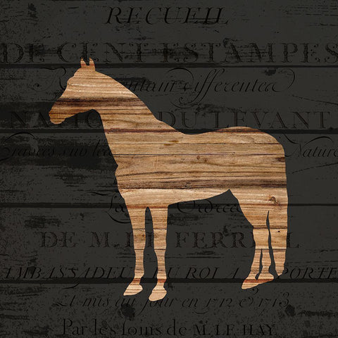 Neigh Black Modern Wood Framed Art Print by Bailey, Ann