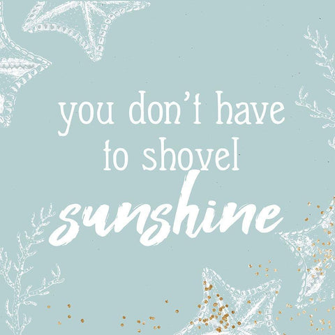 Shovel Sunshine Black Modern Wood Framed Art Print by Bailey, Ann