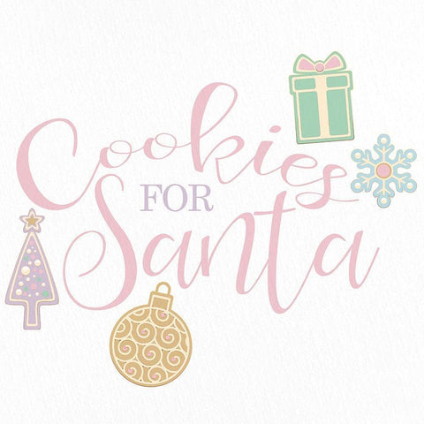 Cookies For Santa Black Modern Wood Framed Art Print with Double Matting by Bailey, Ann