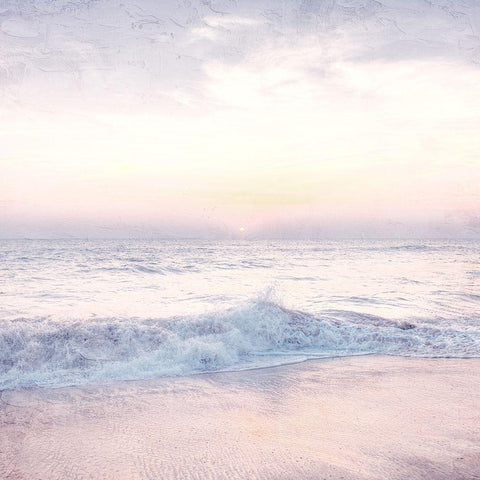 Sunset Beach Black Modern Wood Framed Art Print with Double Matting by Bailey, Ann