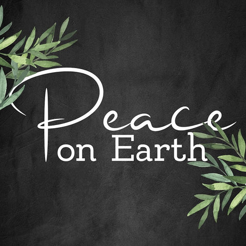 Peace on Earth Black Modern Wood Framed Art Print by Bailey, Ann