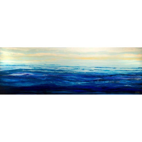 Blue Waters Gold Ornate Wood Framed Art Print with Double Matting by Bilotta, Barbara