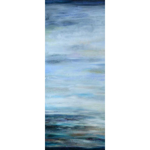 Narrow Waterscape 1 Black Modern Wood Framed Art Print with Double Matting by Bilotta, Barbara